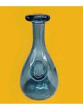 VTG Scandinavian Blue Glass Carafe Holmegaard O Winther 1960 'Cherry Elsinore'